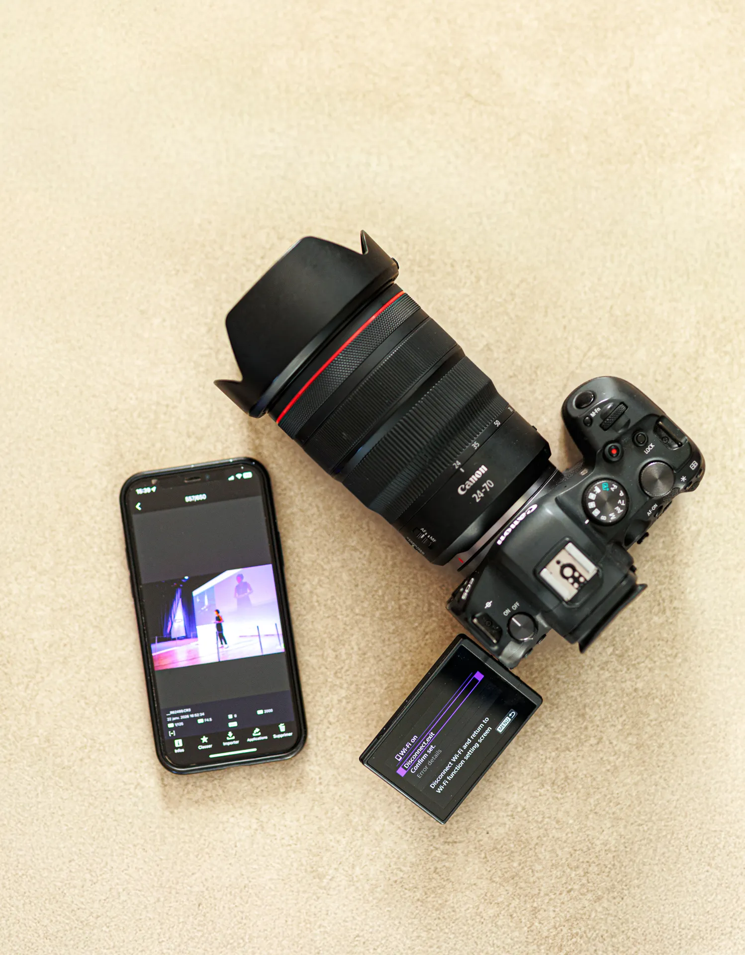 Canon R6 - Boîtier connecté permettant le partage de fichiers via Wi-fi - Outil essentiel pour la photographie de conférence et congrès